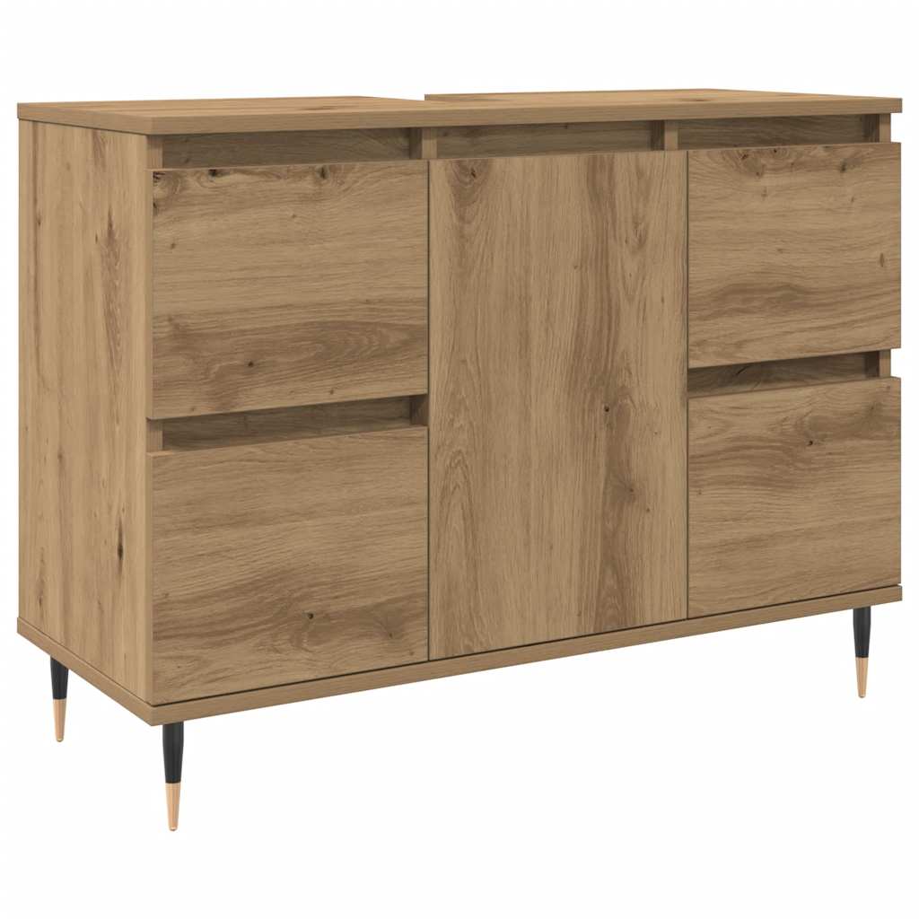 Baderomsskap artisan eik 80x33x60 cm konstruert tre