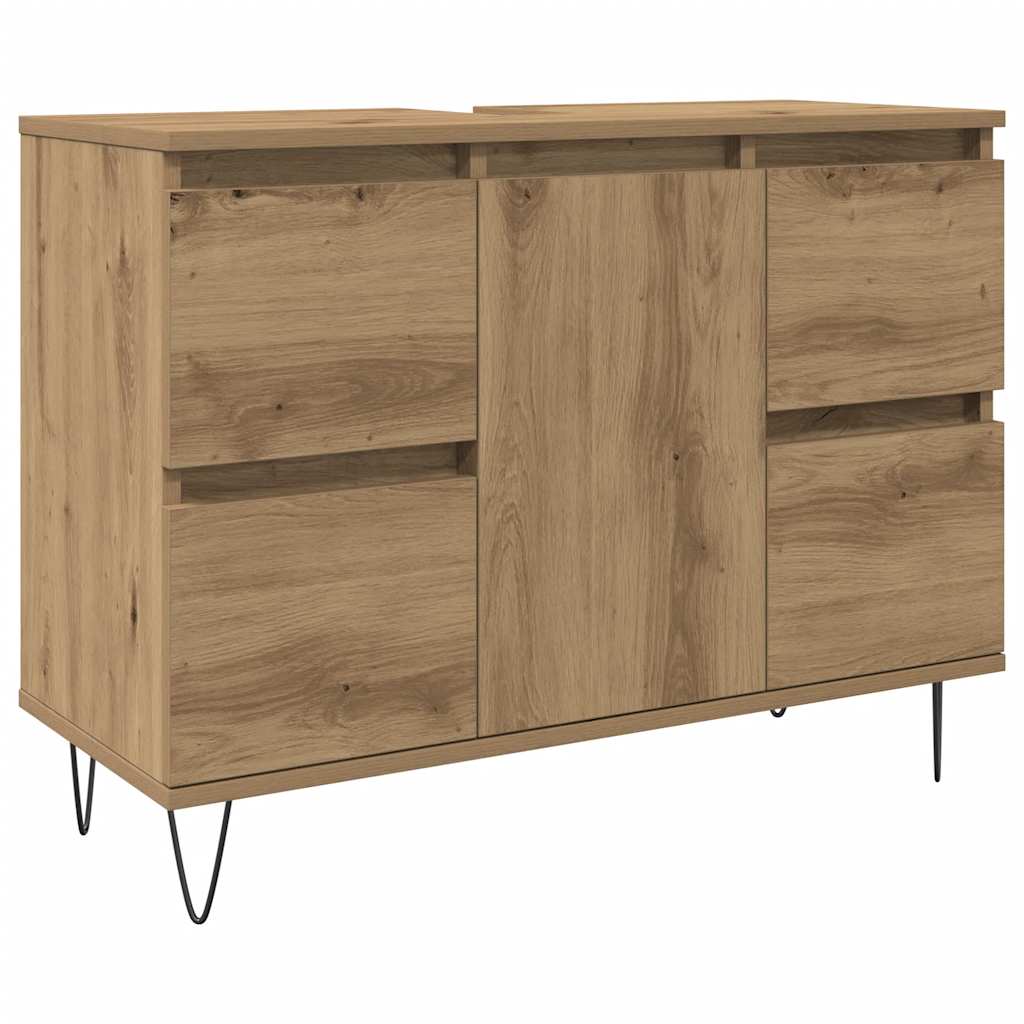 Baderomsskap artisan eik 80x33x60 cm konstruert tre