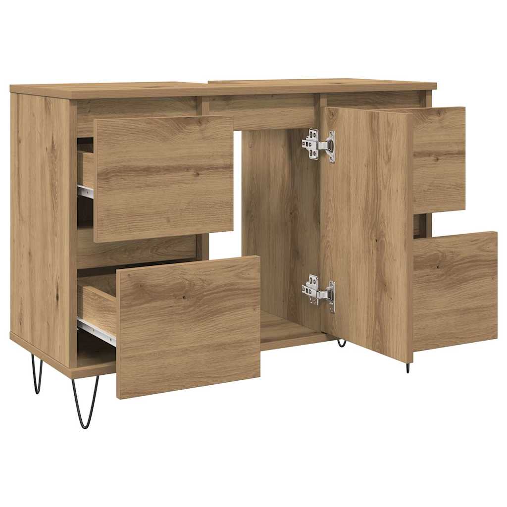 Baderomsskap artisan eik 80x33x60 cm konstruert tre