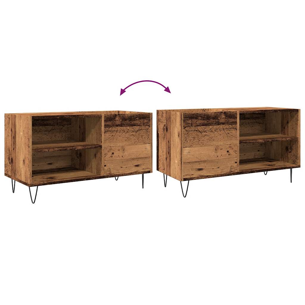 Plateskap gammelt tre 84,5x38x48 cm konstruert tre