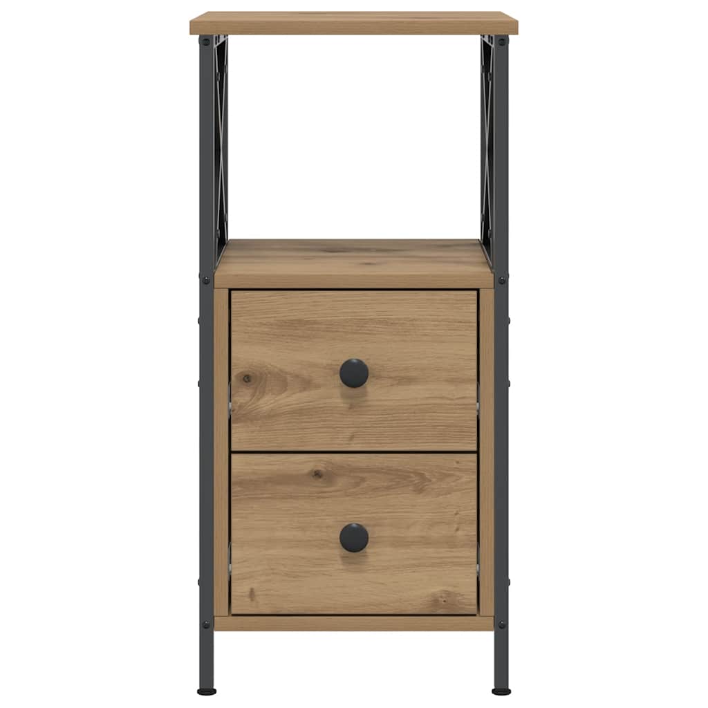 Nattbord 2 stk artisan eik 34x35,5x70 cm konstruert tre