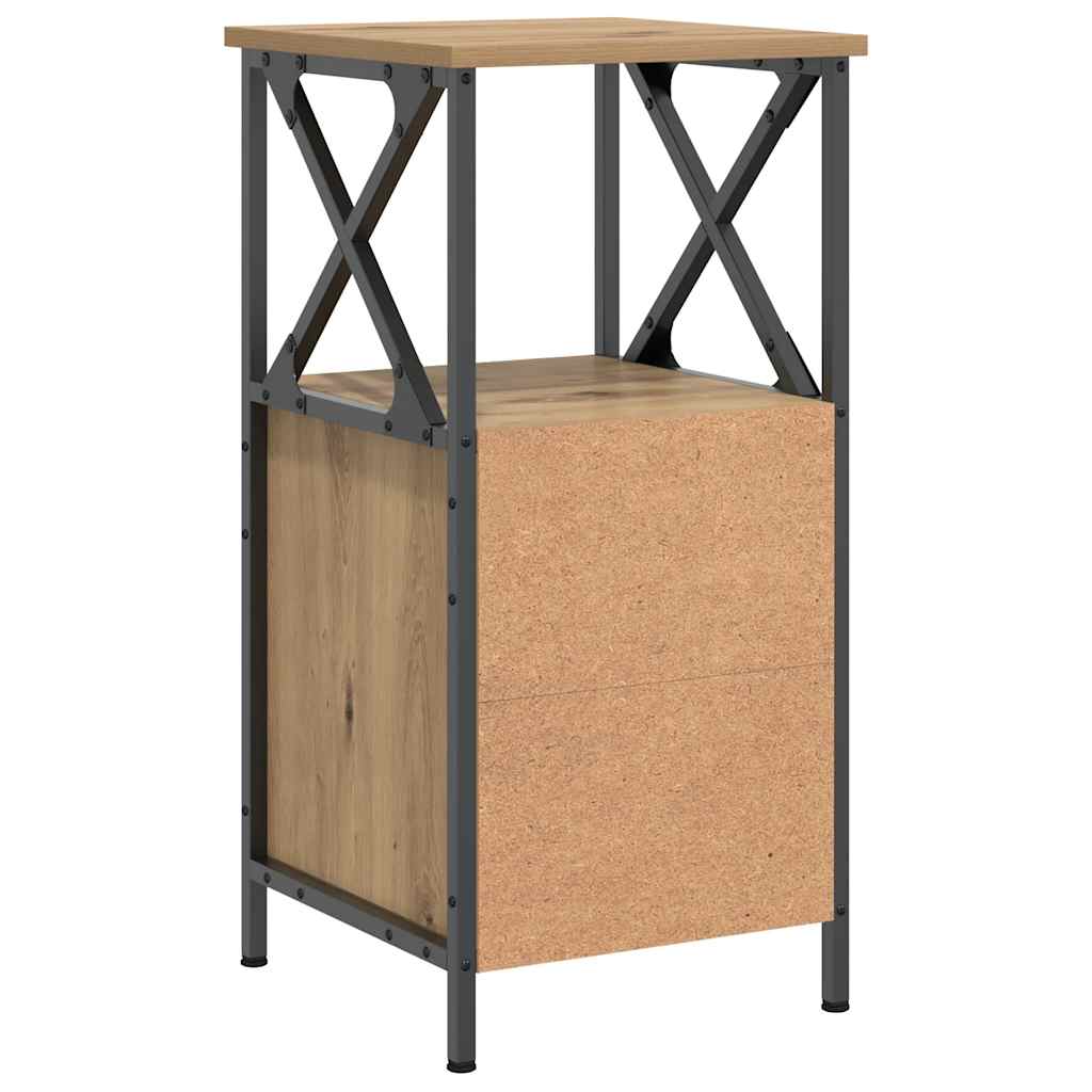 Nattbord 2 stk artisan eik 34x35,5x70 cm konstruert tre