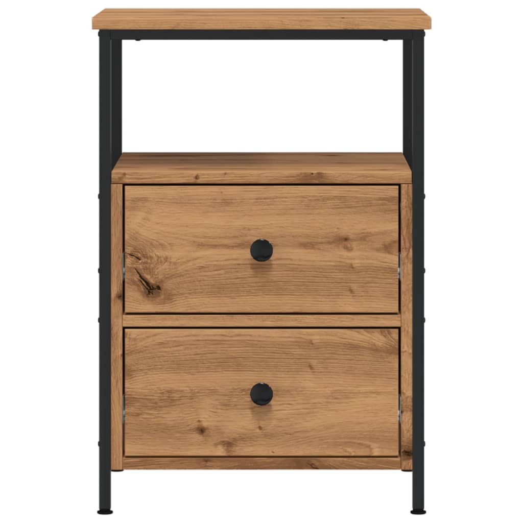 Nattbord 2 stk artisan eik 34x35,5x50 cm konstruert tre