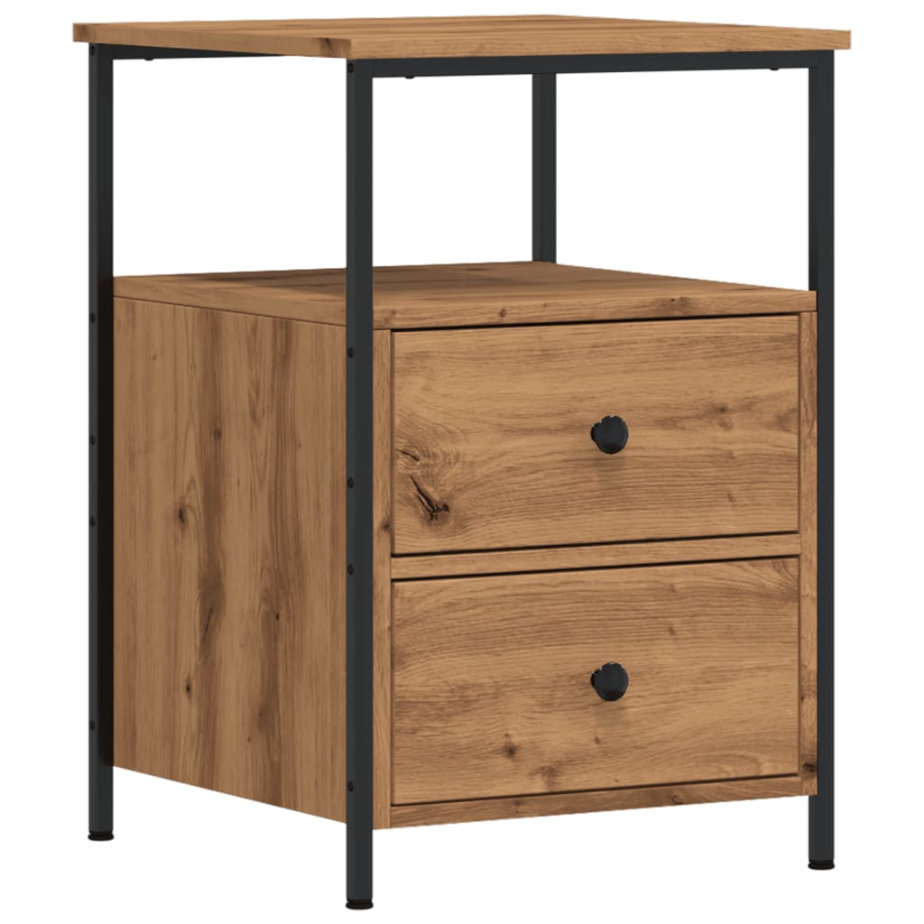 Nattbord 2 stk artisan eik 34x35,5x50 cm konstruert tre