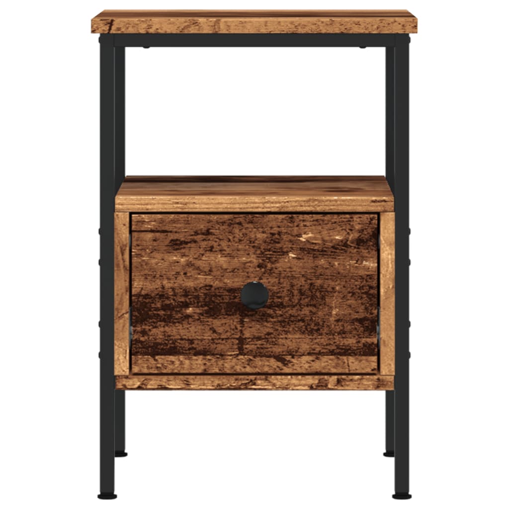 Nattbord gammelt tre 34x36x50 cm konstruert tre