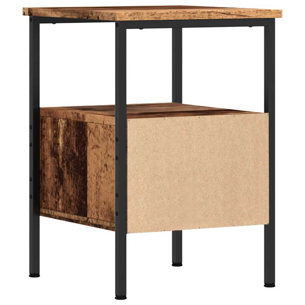 Nattbord 2 stk gammelt tre 34x36x50 cm konstruert tre