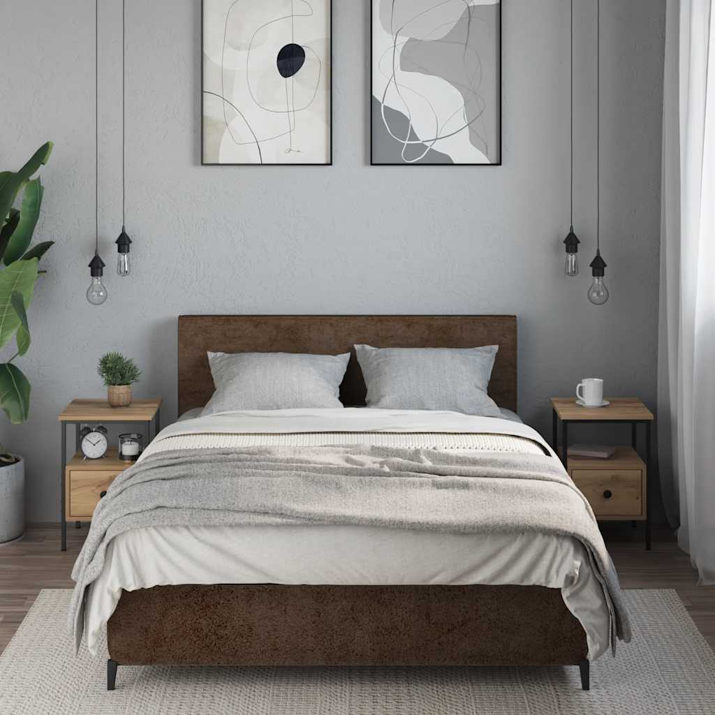 Nattbord 2 stk artisan eik 34x36x50 cm konstruert tre