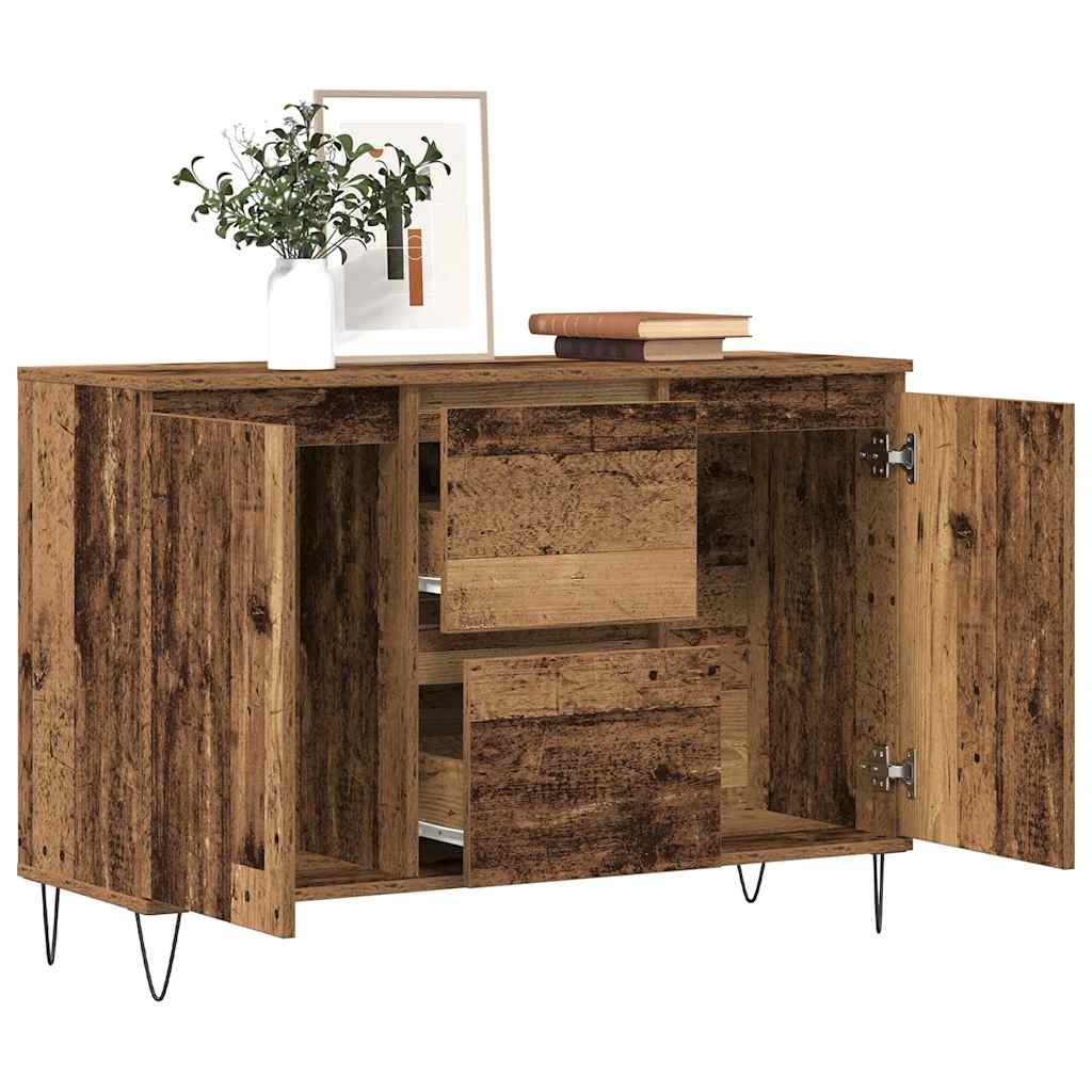Skjenk gammelt tre 101,5x35x70 cm konstruert tre