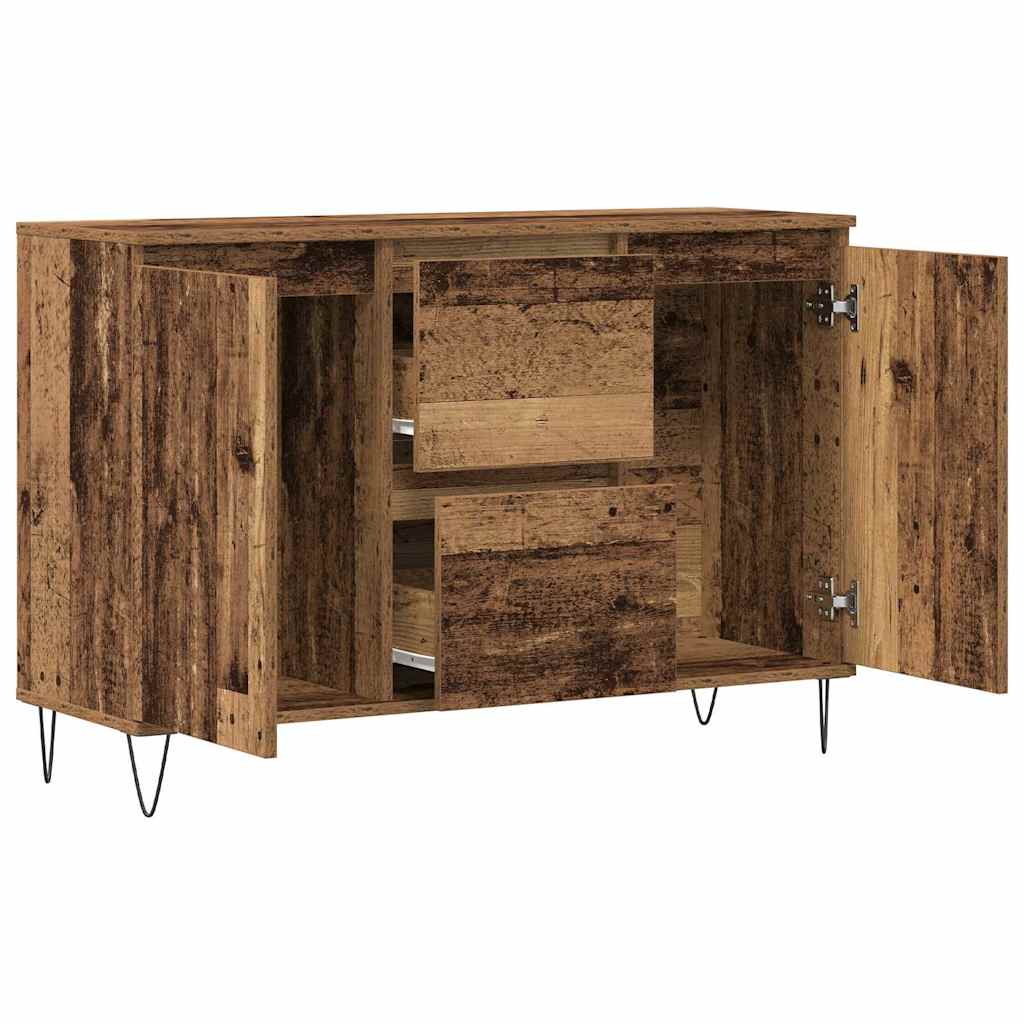 Skjenk gammelt tre 101,5x35x70 cm konstruert tre