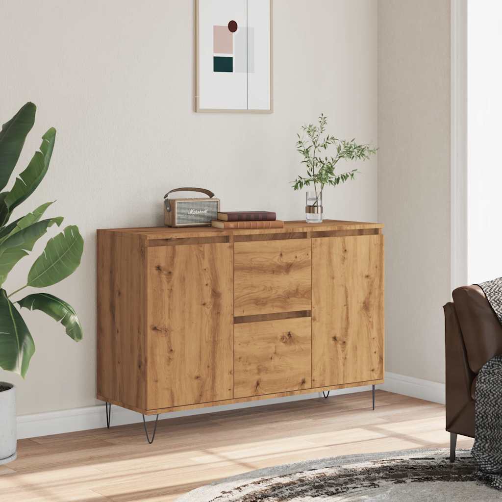 Skjenk artisan eik 101,5x35x70 cm konstruert tre