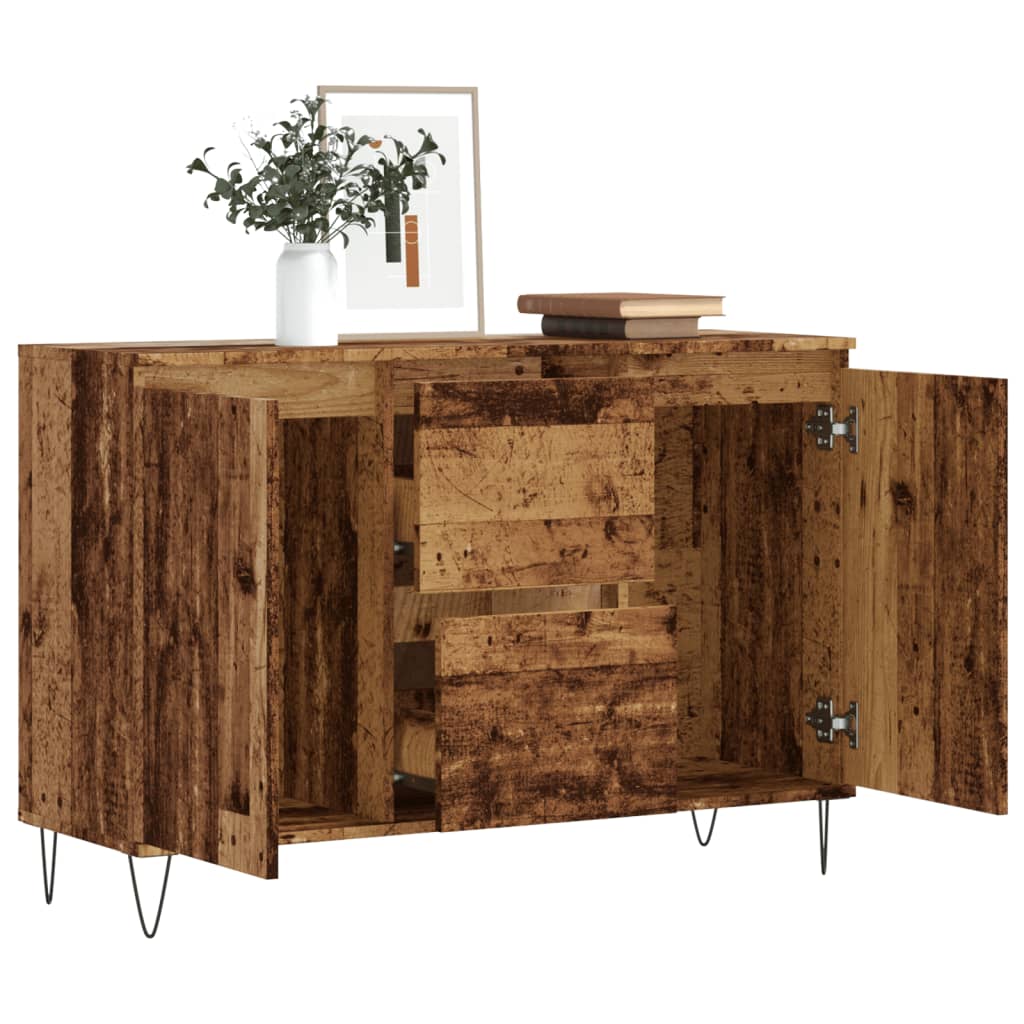 Skjenk gammelt tre 101,5x35x70 cm konstruert tre