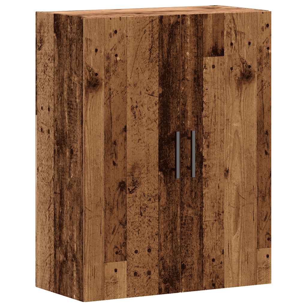 Veggmontert skap gammelt tre 69,5x34x90 cm