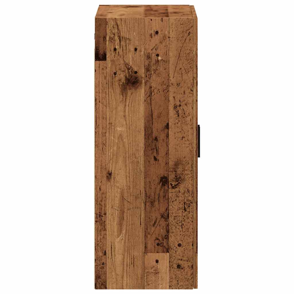 Veggmontert skap gammelt tre 69,5x34x90 cm