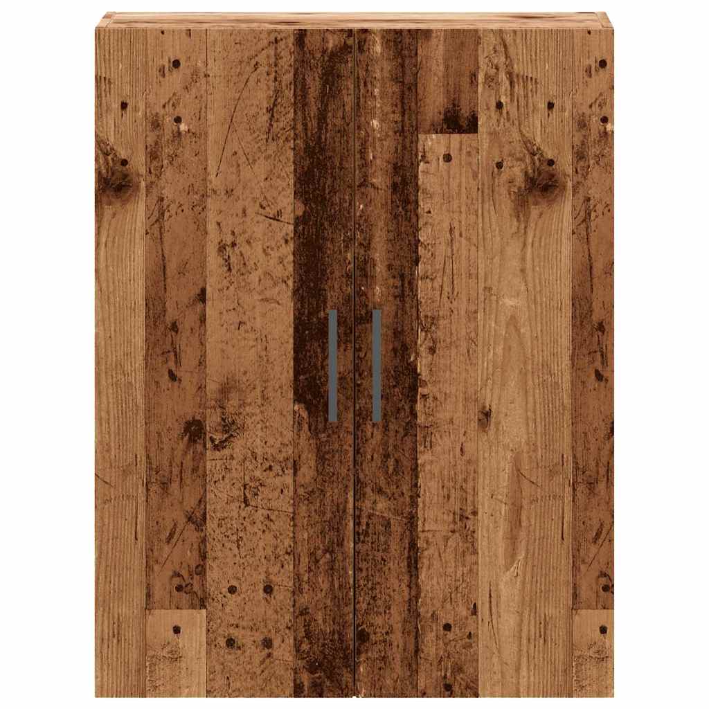 Veggmontert skap gammelt tre 69,5x34x90 cm