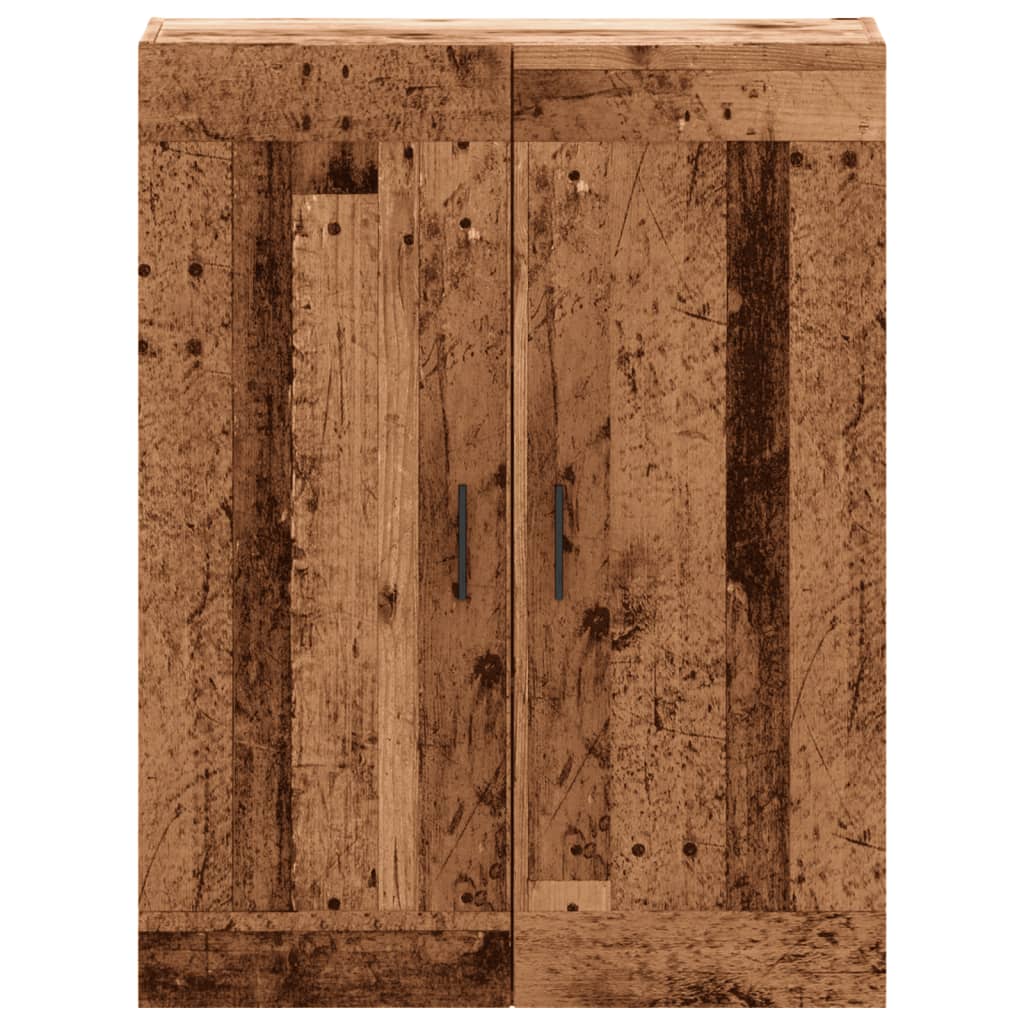 Veggmontert skap gammelt tre 69,5x34x90 cm konstruert tre