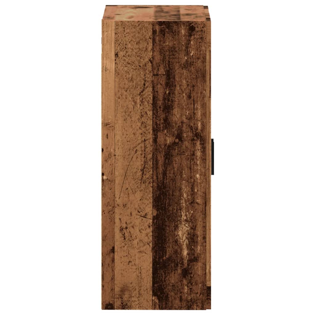 Veggmontert skap gammelt tre 69,5x34x90 cm konstruert tre