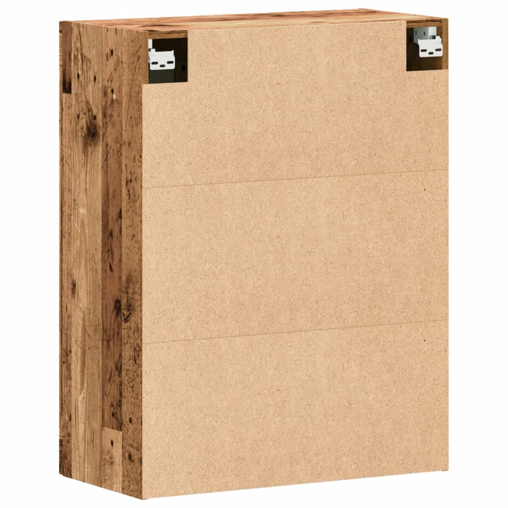 Veggmontert skap gammelt tre 69,5x34x90 cm konstruert tre