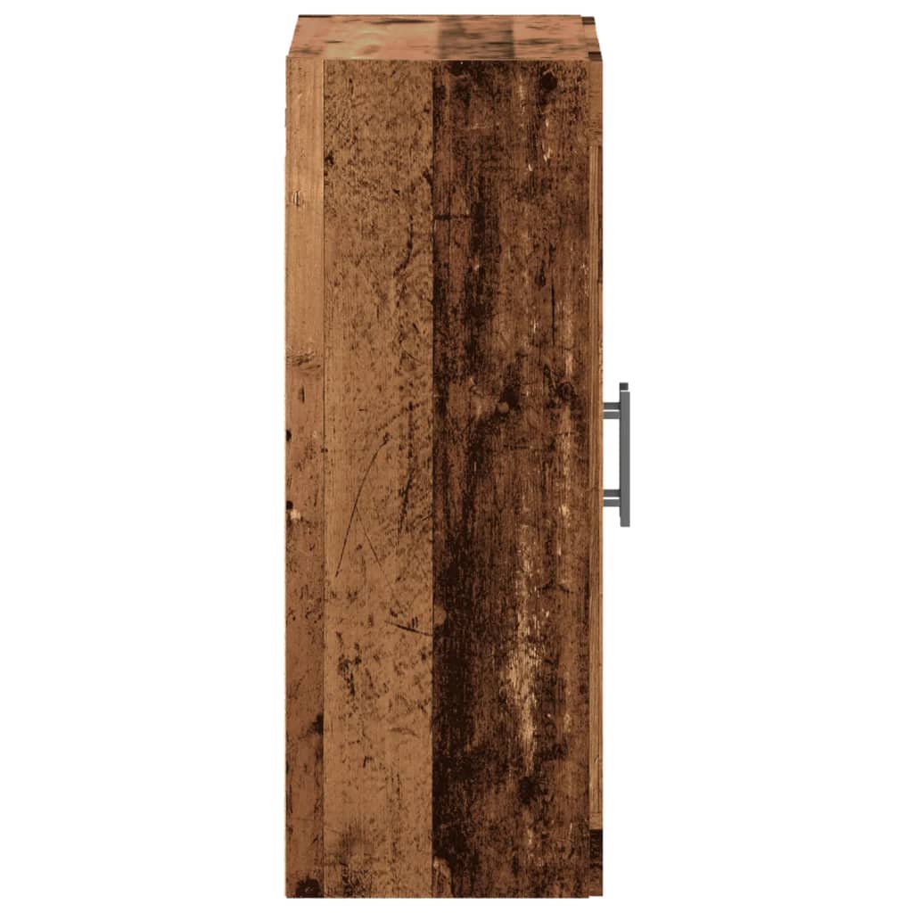 Veggmontert skap gammelt tre 69,5x34x90 cm konstruert tre