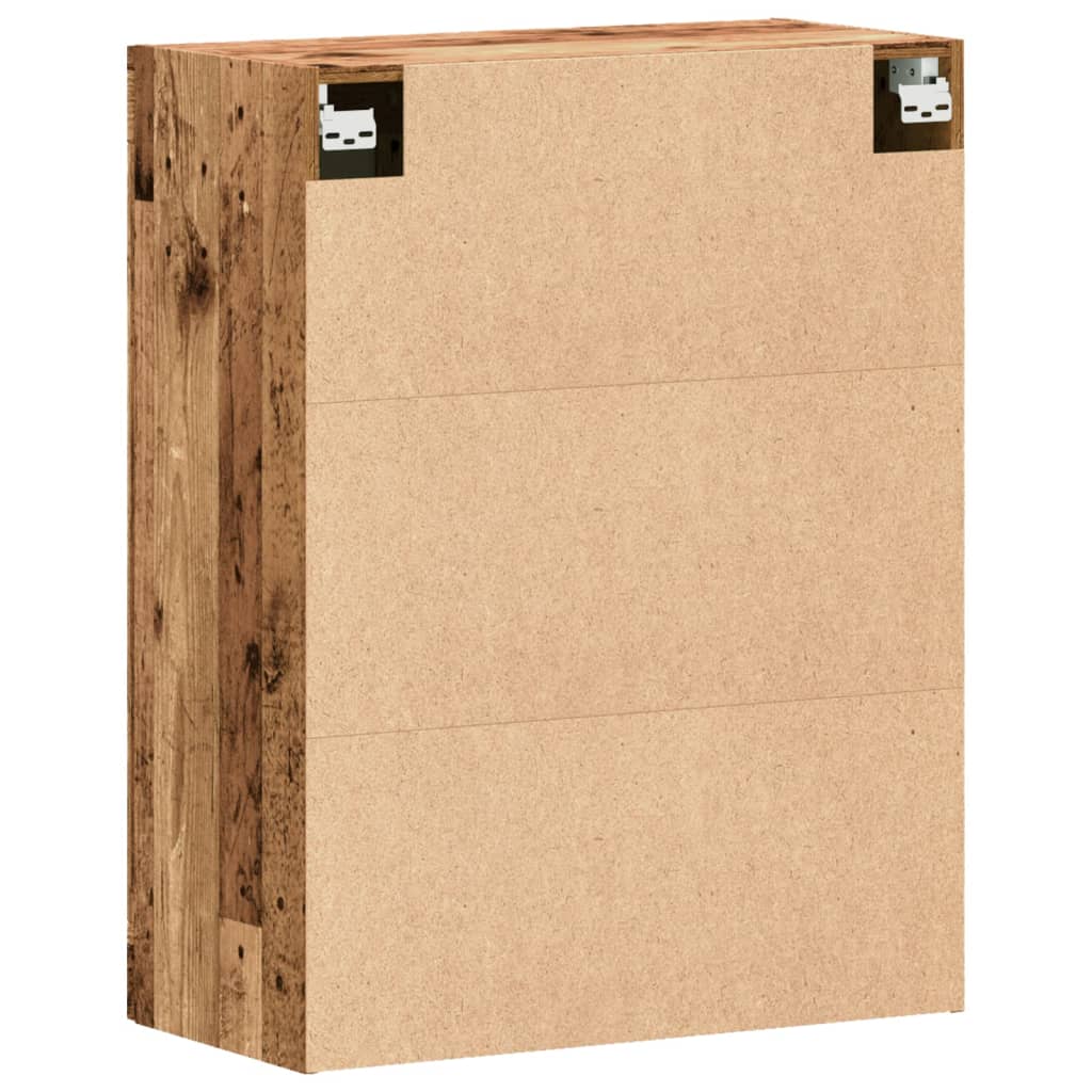 Veggmontert skap gammelt tre 69,5x34x90 cm konstruert tre