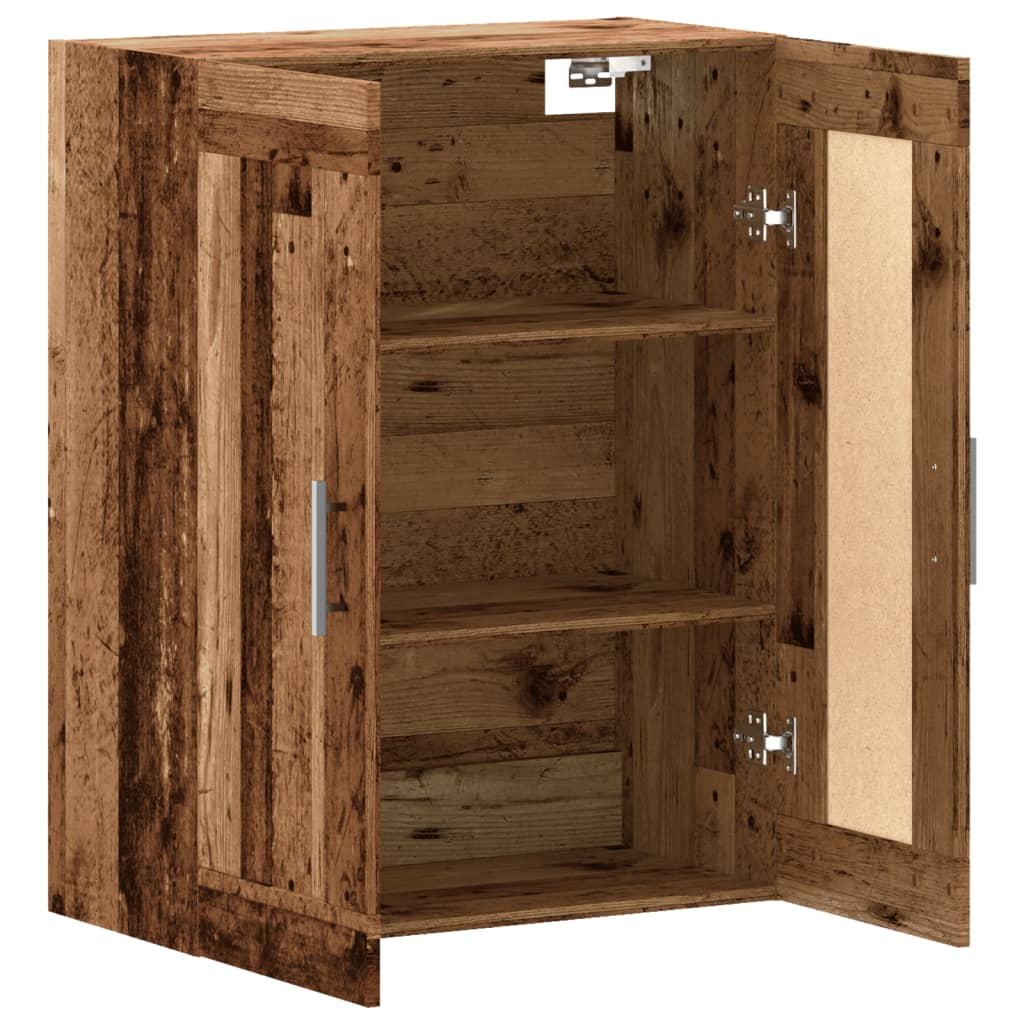 Veggmontert skap gammelt tre 69,5x34x90 cm konstruert tre