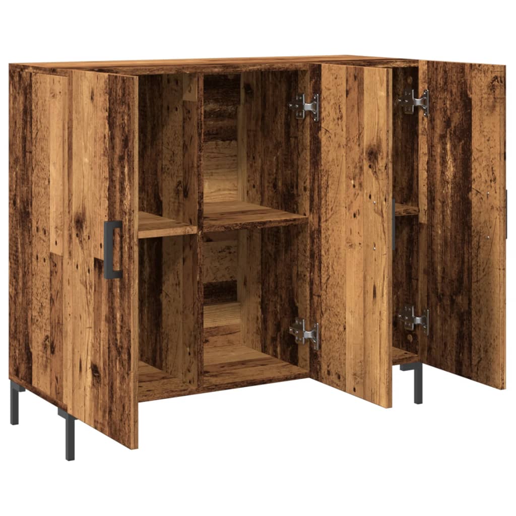 Skjenk gammelt tre 90x34x80 cm konstruert tre