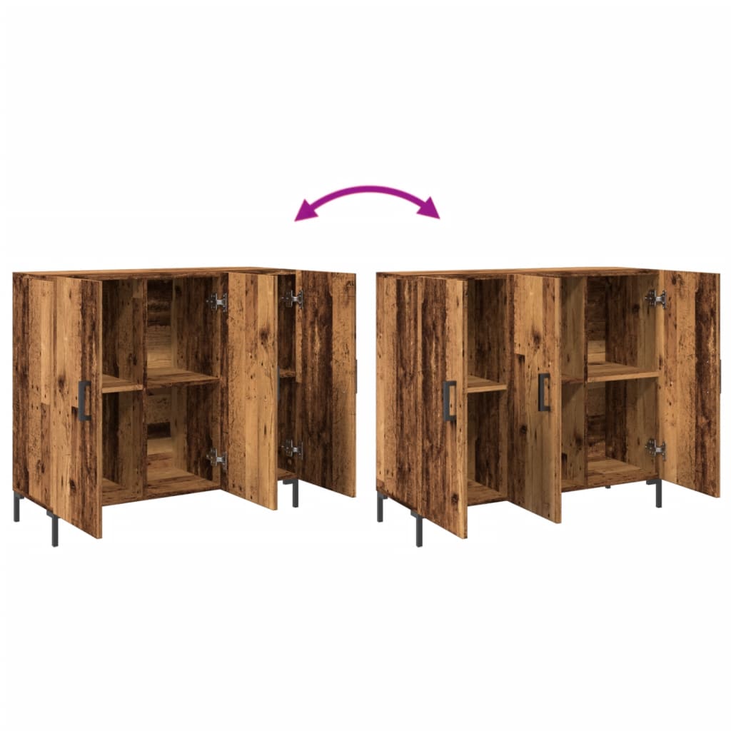 Skjenk gammelt tre 90x34x80 cm konstruert tre