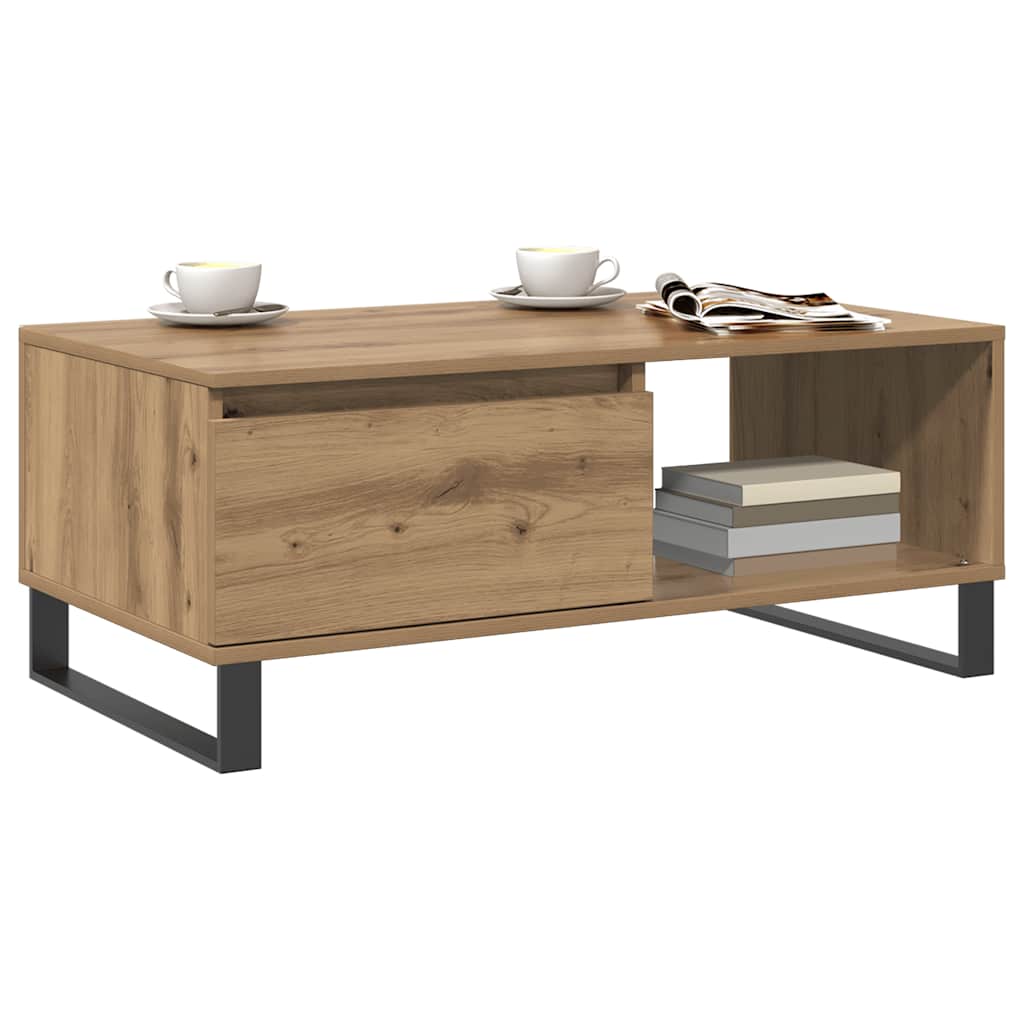 Salongbord artisan eik 90x50x36,5 cm konstruert tre