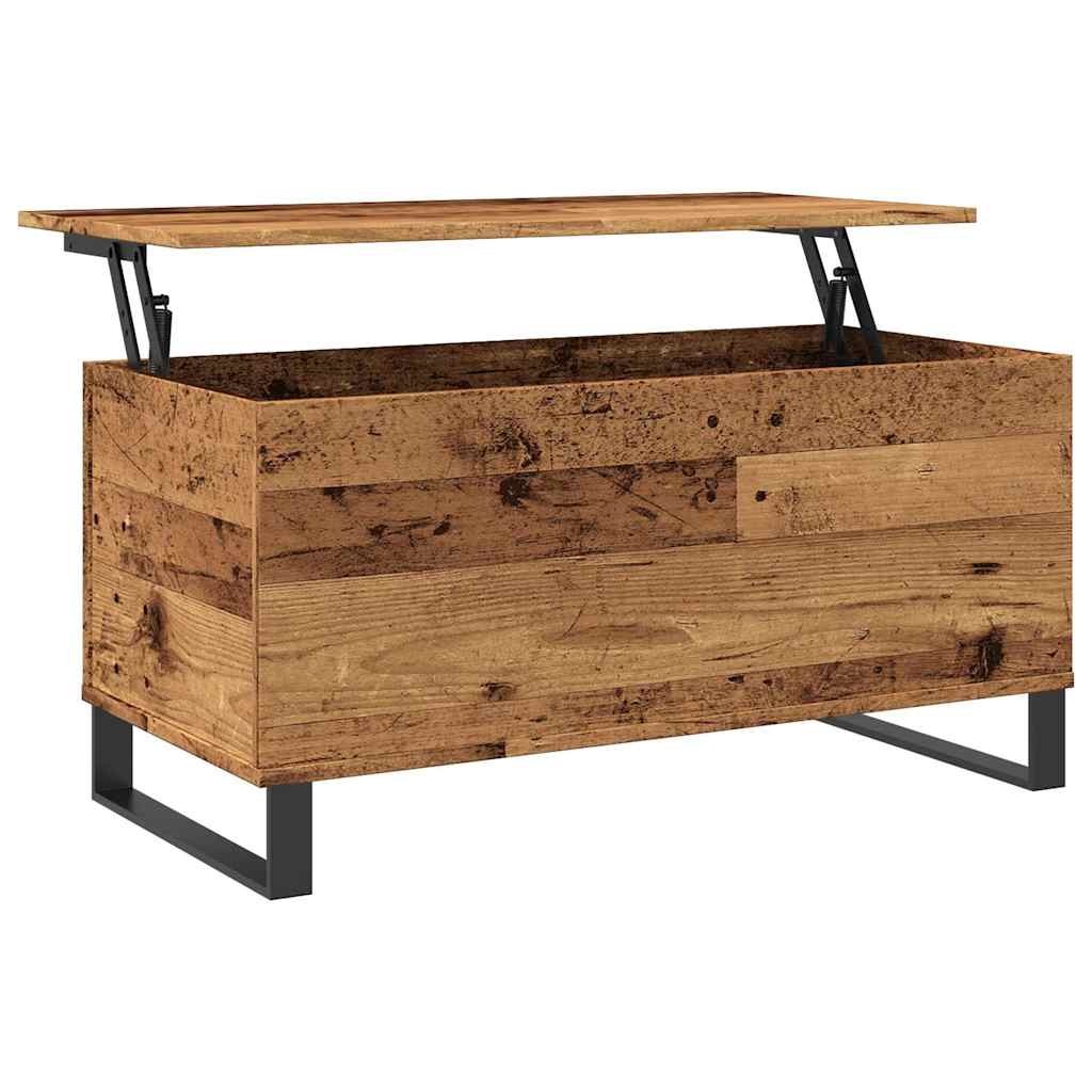 Salongbord gammelt tre 90x44,5x45 cm konstruert tre