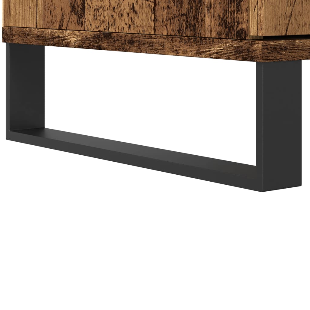 Highboard gammelt tre 60x36x110 cm konstruert tre