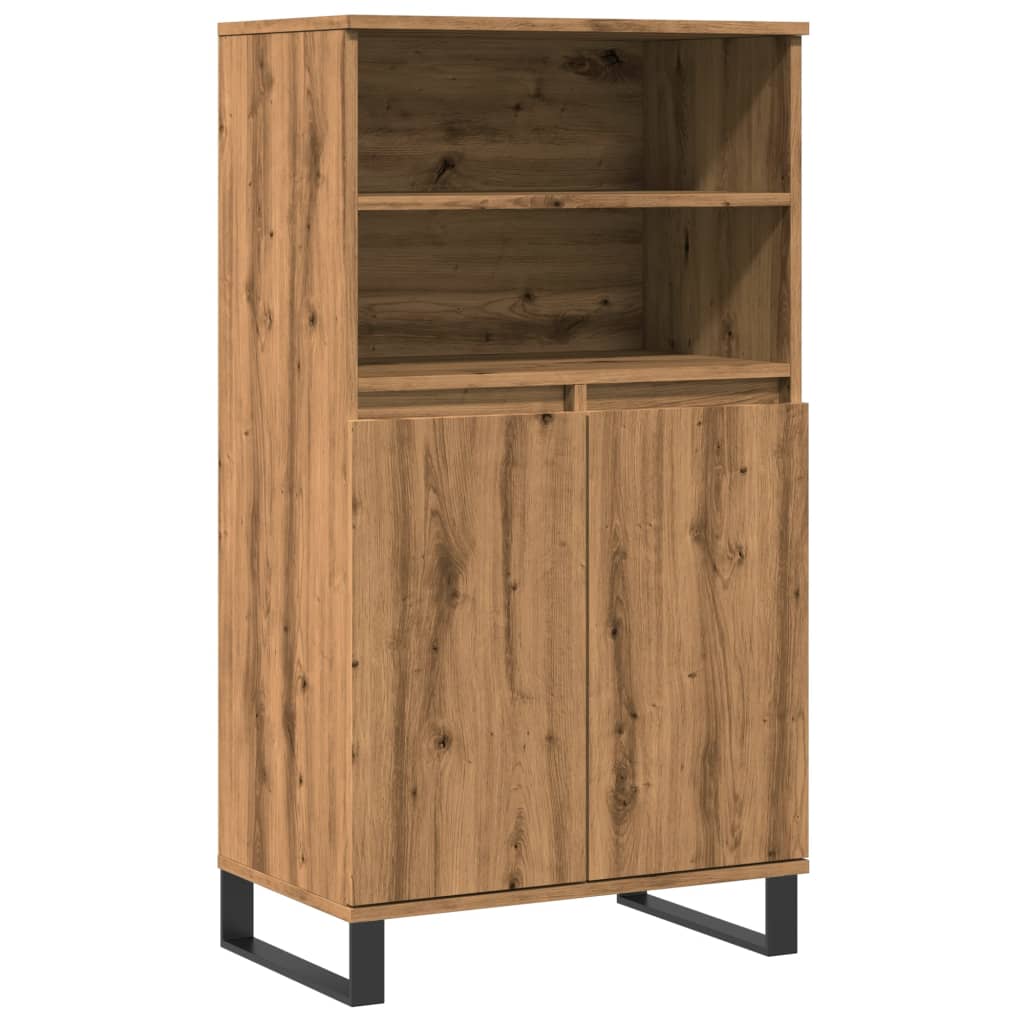 Highboard artisan eik 60x36x110 cm konstruert tre