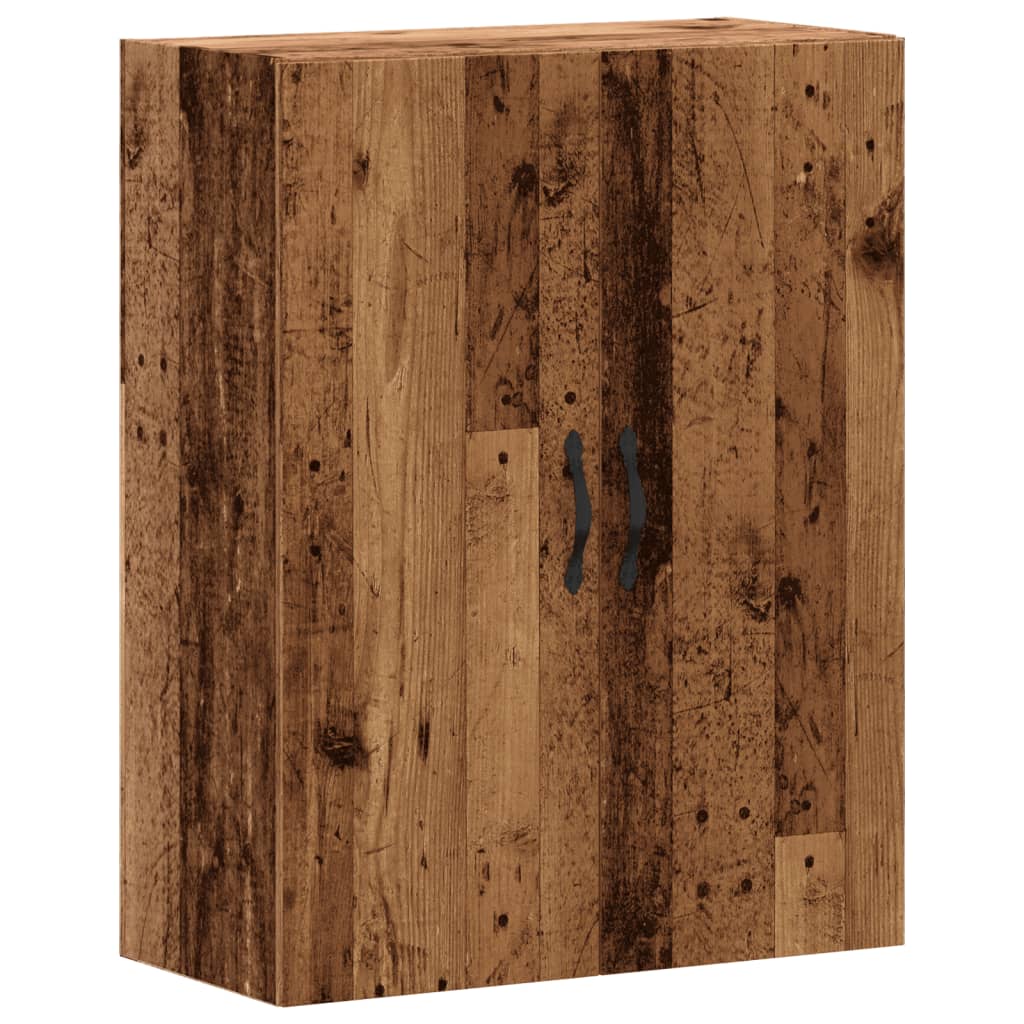 Veggmontert skap gammelt tre 69,5x34x90 cm konstruert tre