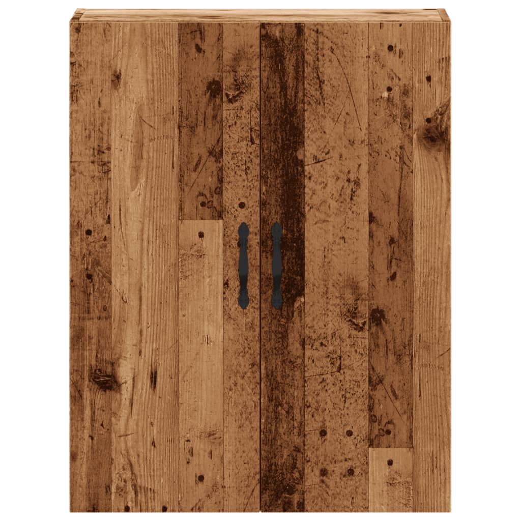 Veggmontert skap gammelt tre 69,5x34x90 cm konstruert tre