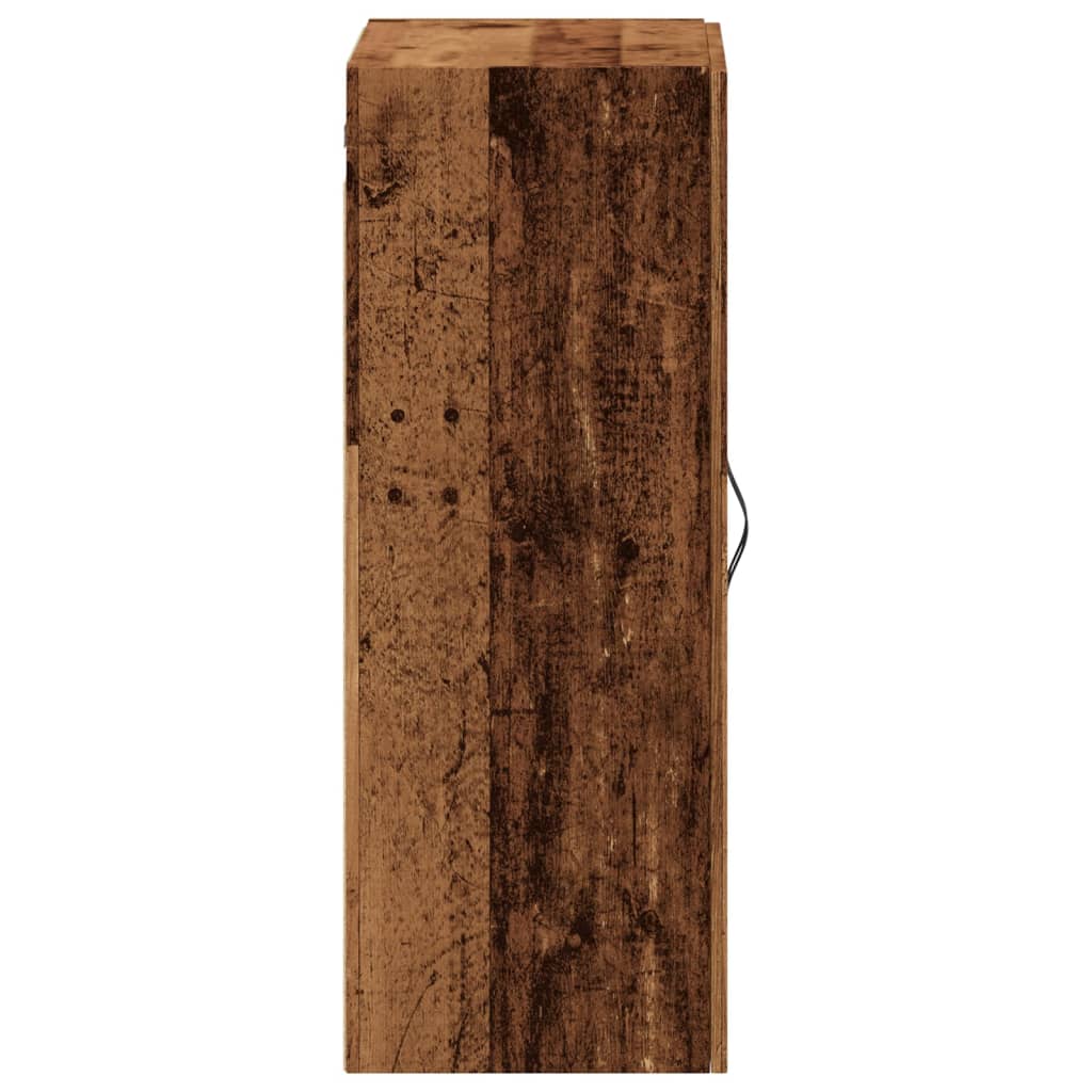 Veggmontert skap gammelt tre 69,5x34x90 cm konstruert tre