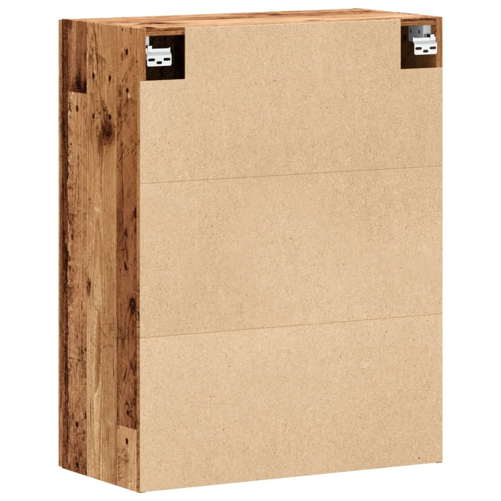 Veggmontert skap gammelt tre 69,5x34x90 cm konstruert tre