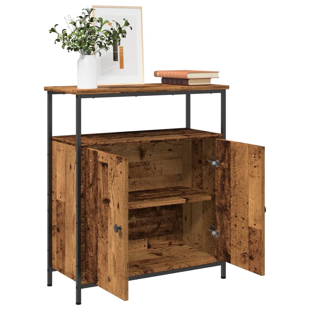Skjenk gammelt tre 70x30x80 cm konstruert tre