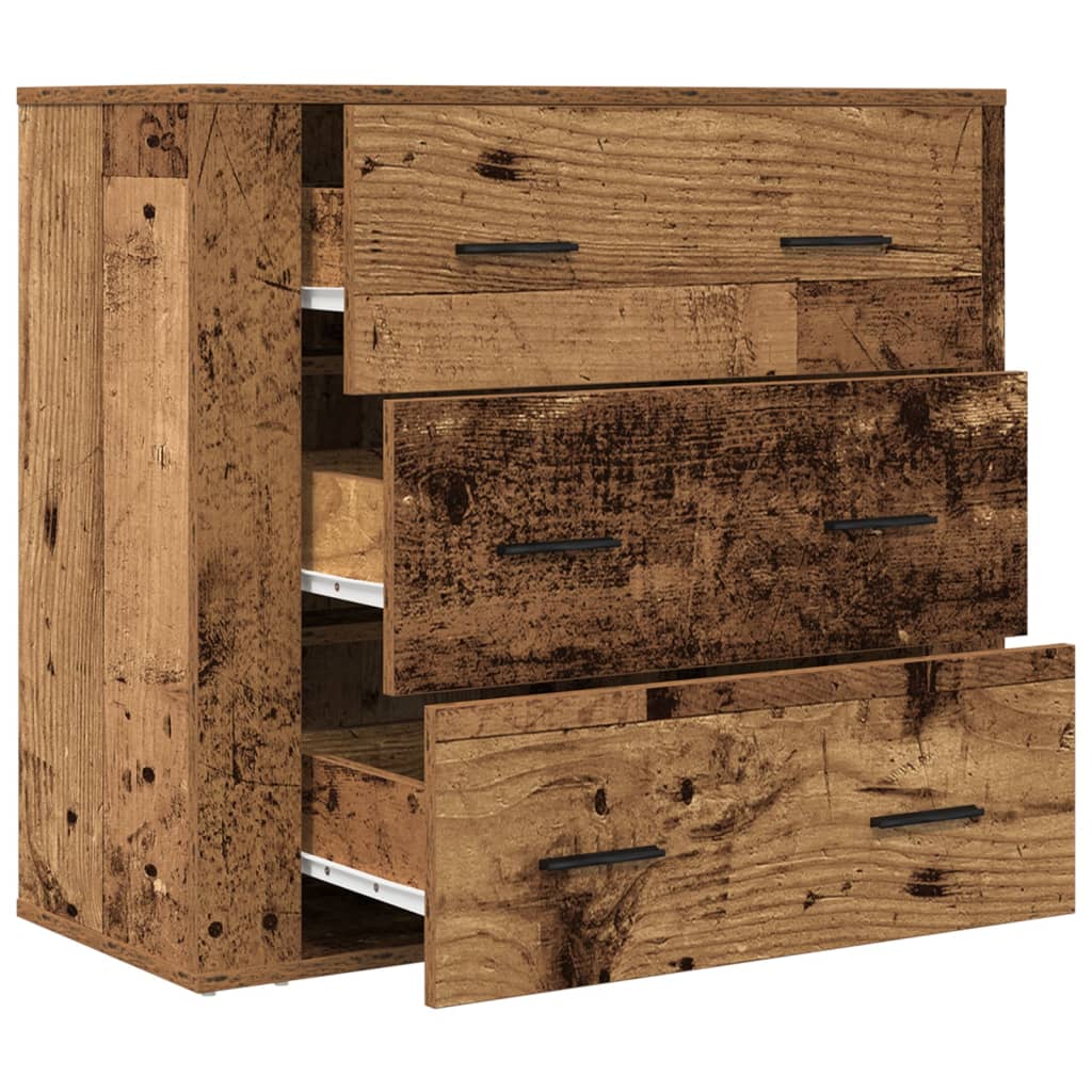 Skjenk gammelt tre 80x33x70 cm konstruert tre