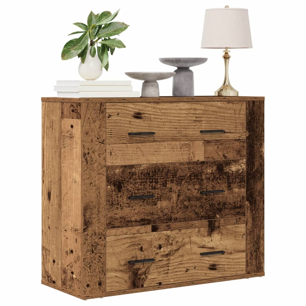 Skjenk gammelt tre 80x33x70 cm konstruert tre