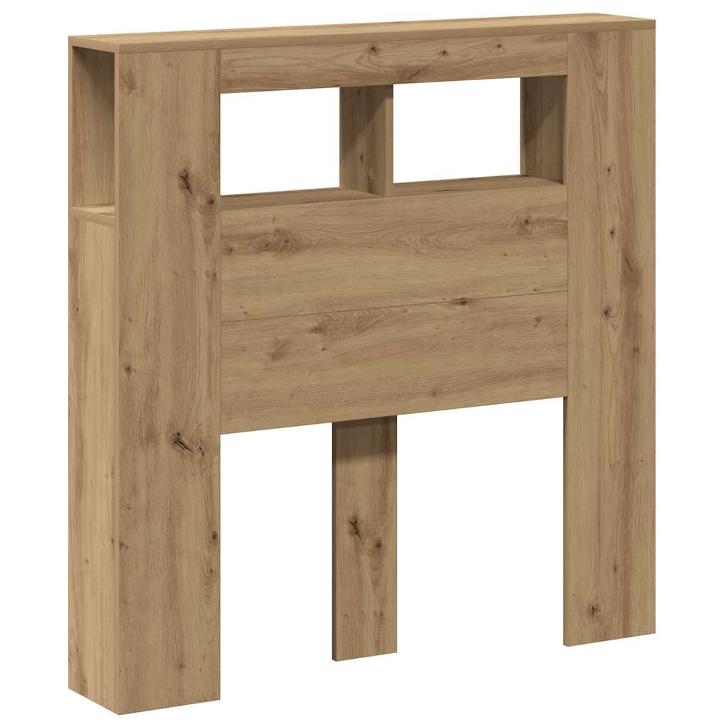 Sengegavl med LED artisan eik 100x18,5x103,5 cm konstruert tre