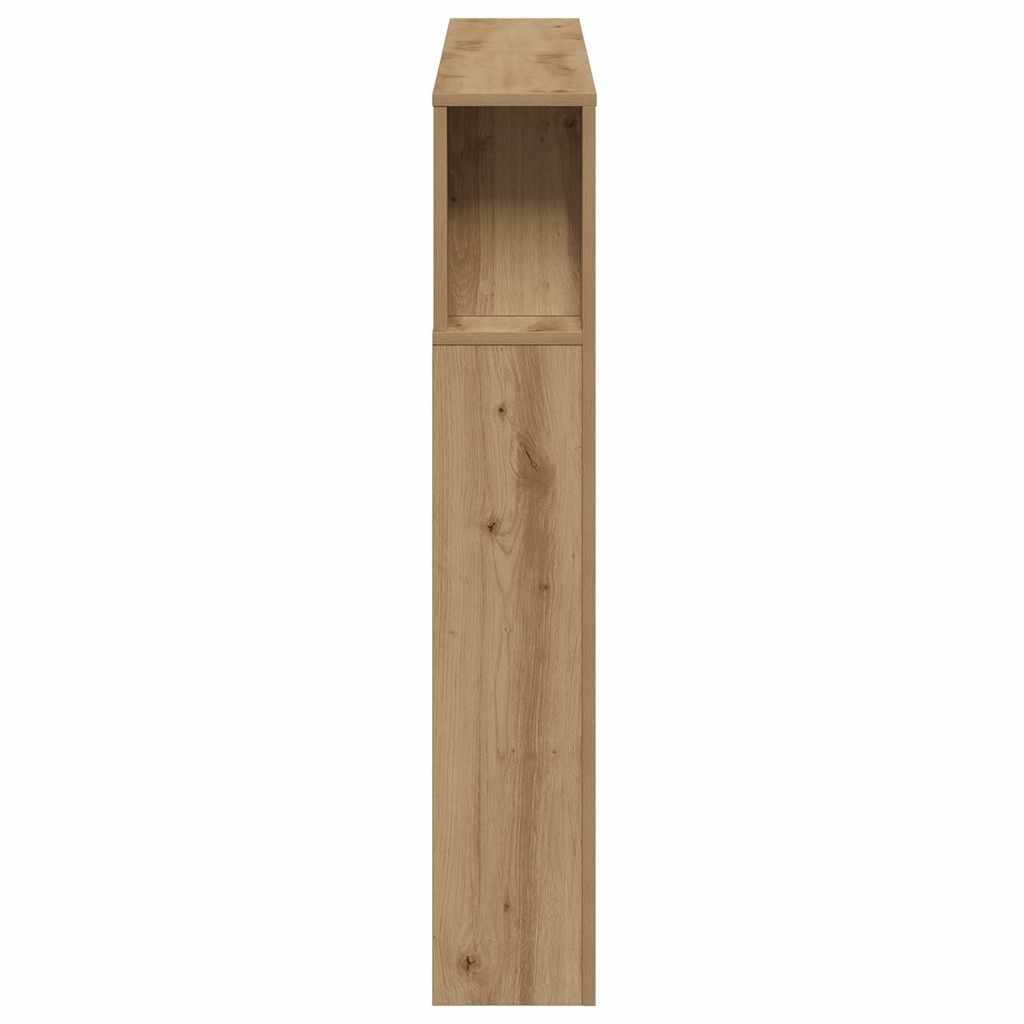Sengegavl med LED artisan eik 120x18,5x103,5 cm konstruert tre