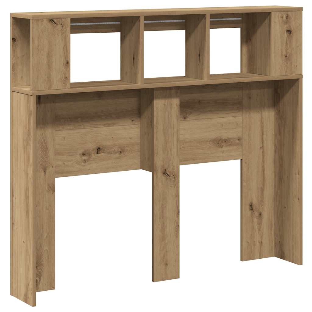 Sengegavl med LED artisan eik 120x18,5x103,5 cm konstruert tre
