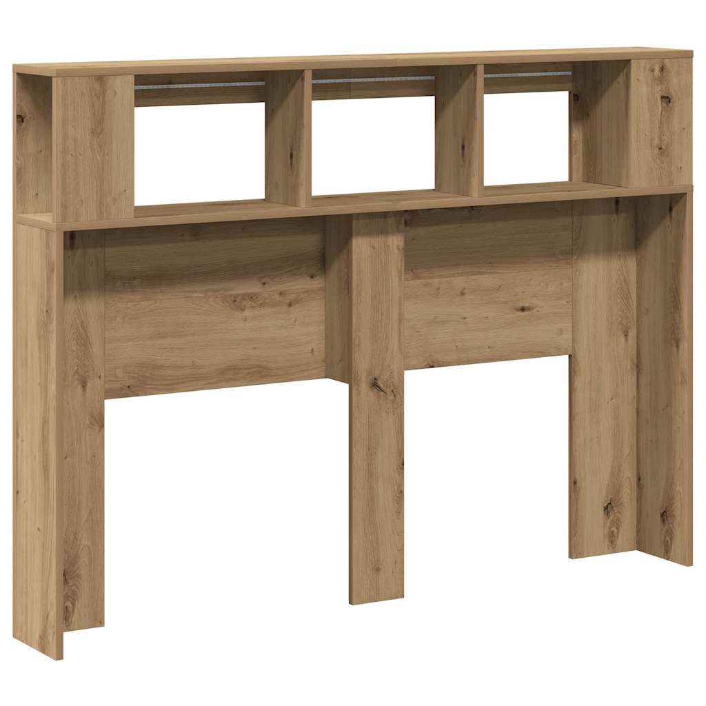 Sengegavl med LED artisan eik 140x18,5x103,5 cm konstruert tre