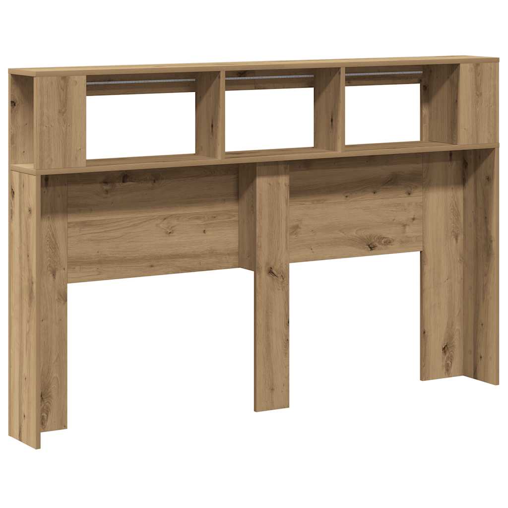 Sengegavl med LED artisan eik 160x18,5x103,5 cm konstruert tre