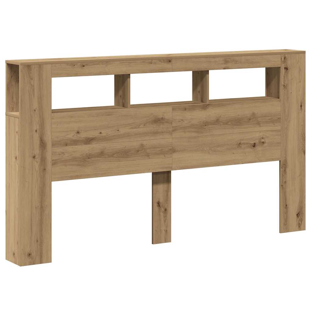 Sengegavl med LED artisan eik 180x18,5x103,5 cm konstruert tre