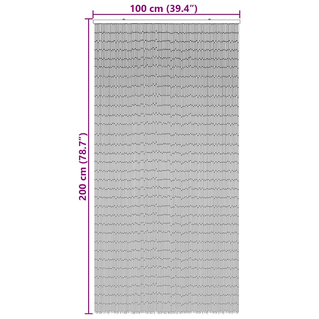 Insektdør gardin bambusmønster 100x200 cm bambus