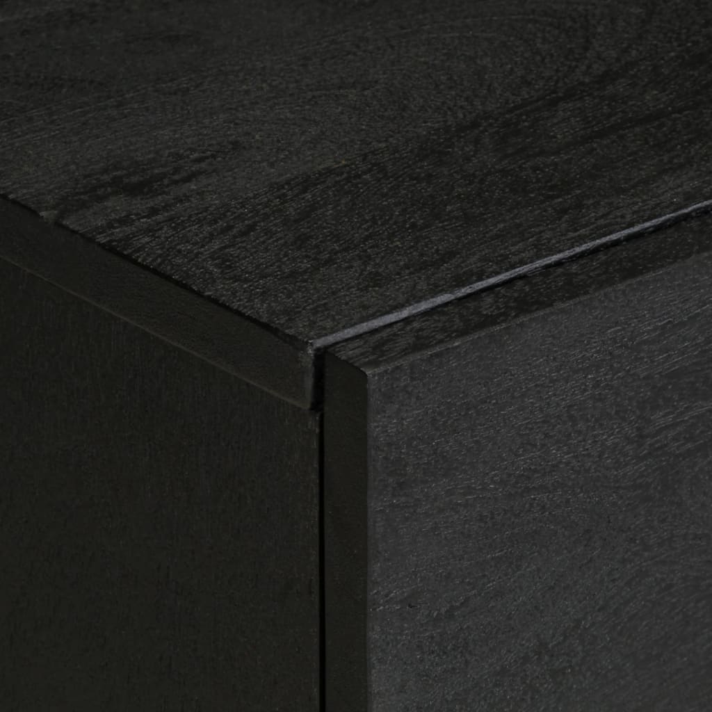 Nattbord svart 40x33x46 cm heltre mango
