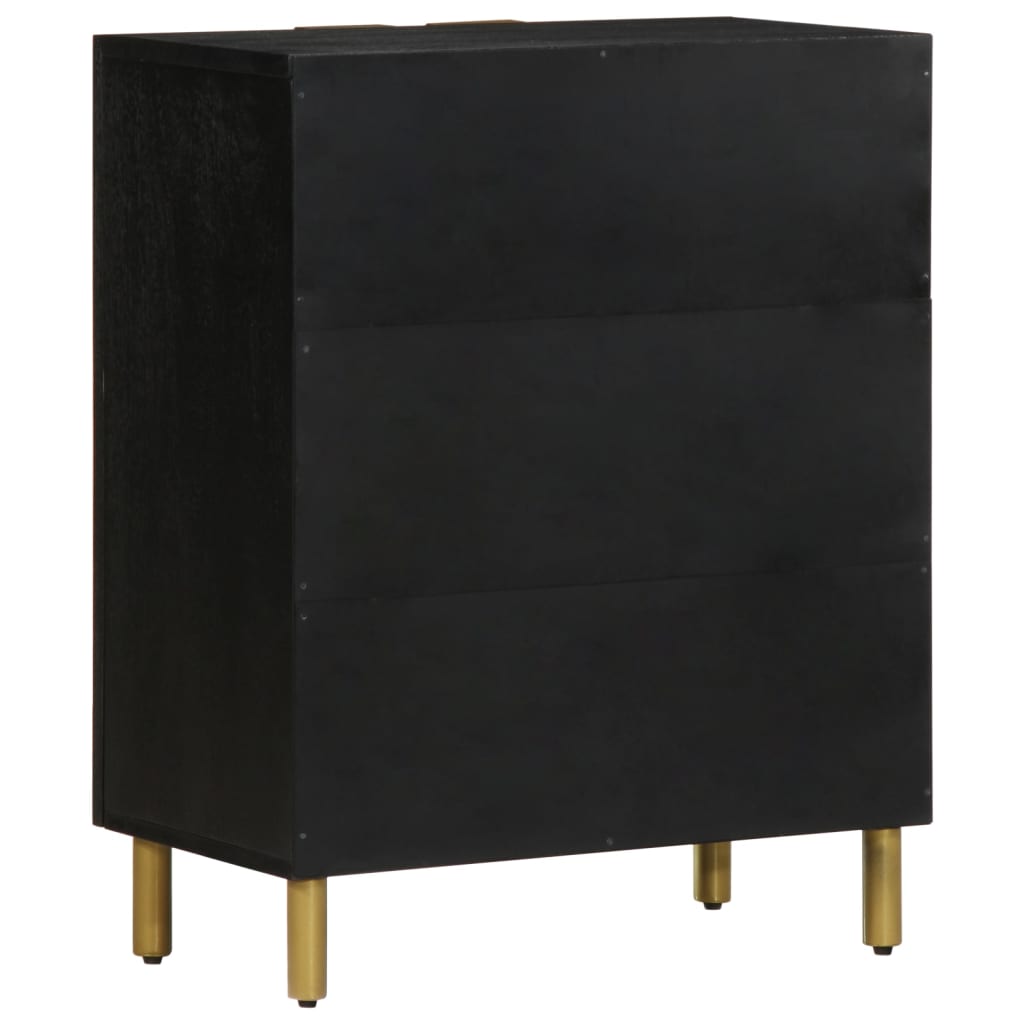 Skjenk svart 60x33x75 cm konstruert tre