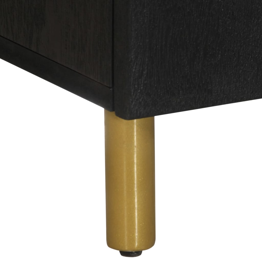 Skjenk svart 60x33x75 cm konstruert tre