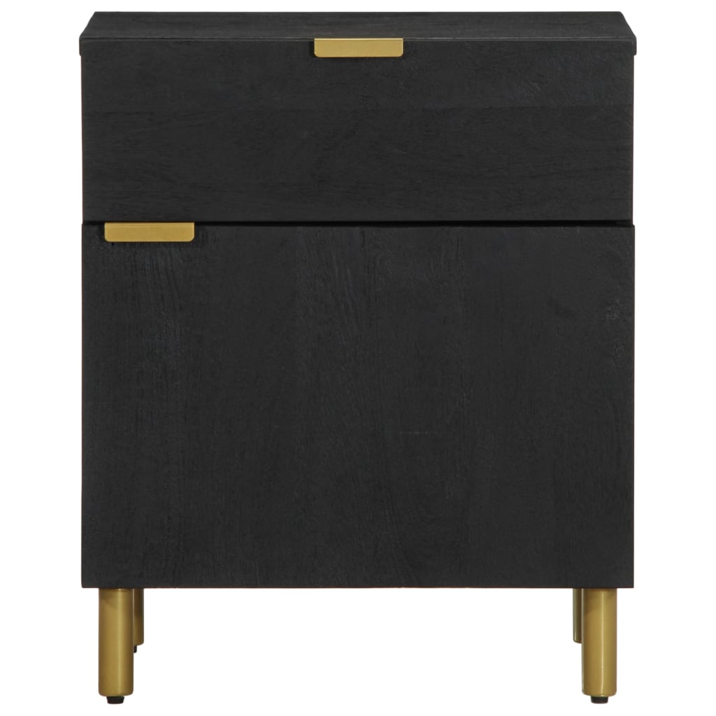 Nattbord svart 50x33x60 cm konstruert tre