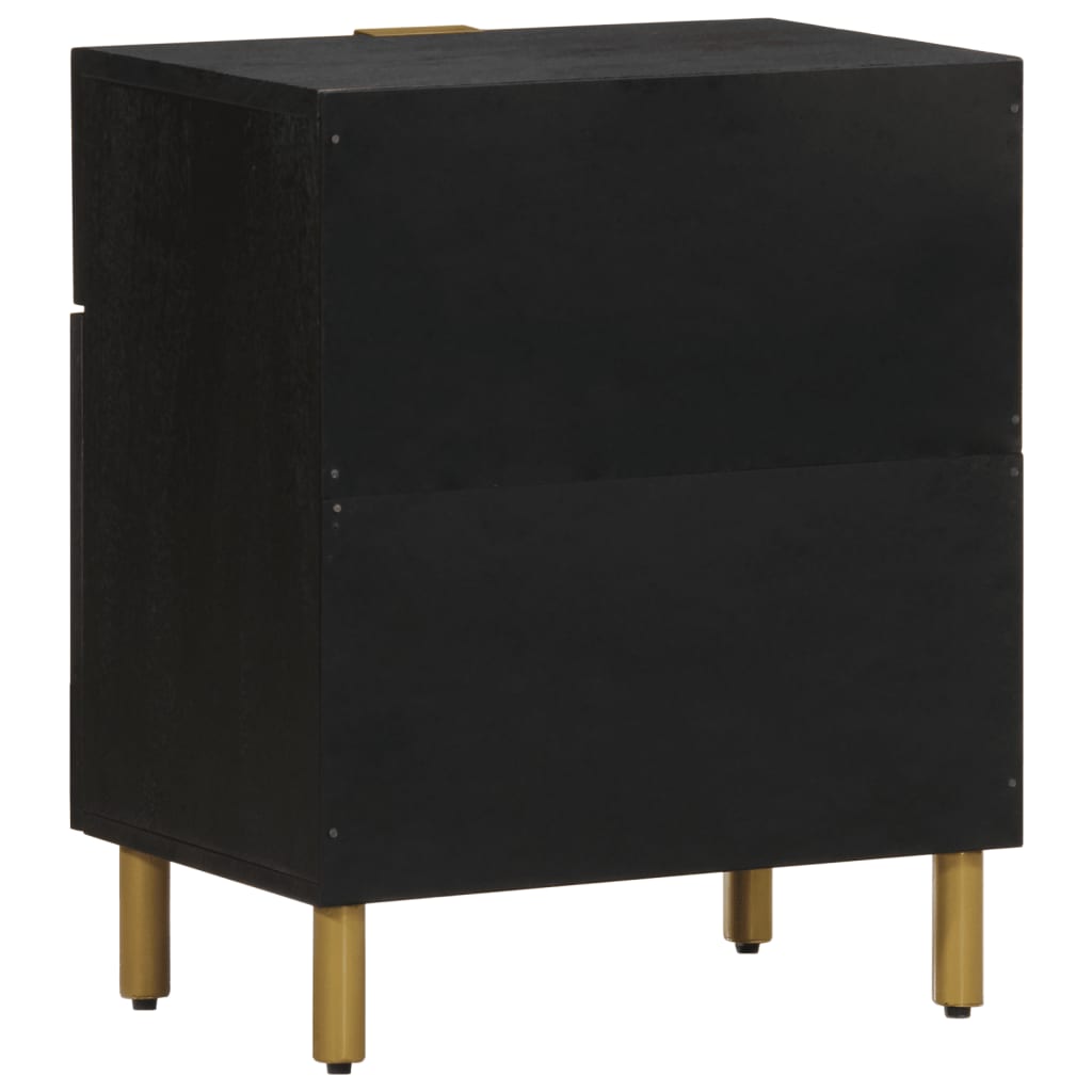 Nattbord svart 50x33x60 cm konstruert tre