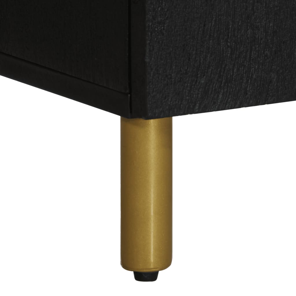 Nattbord svart 50x33x60 cm konstruert tre